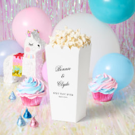 Witte Popcorn Favor Doos voor Stijlvolle Feestelij Bedankdoosjes
