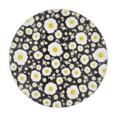 Witte Poppies Glas Snijplank (5 maten) (Voorkant)