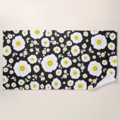 Witte Poppies Strandlaken (Voorkant)