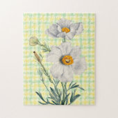 Witte Poppy Flower Art Legpuzzel (Verticaal)