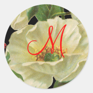 Witte Poppy  Stickers