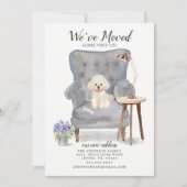 Witte porseleing | Verplaatsingsaankondiging Aankondiging (Voorkant)