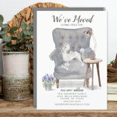 Witte porseleing | Verplaatsingsaankondiging Aankondiging