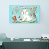 Witte porseleinkanner voor koekjes spandoek (Beurs)