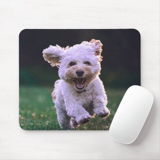 Witte porseleinkuif draaien muismat (Met muis)