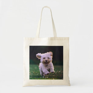 Witte porseleinkuif draaien tote bag