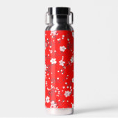 Witte posies op rood waterfles (Voorkant)