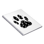 Witte poten op zwarte poot notitieboek (Rechterzijde)