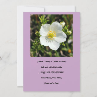 Witte Potentilla bruiloft Kaart