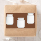 Witte potten op bruin etiket (Insitu)