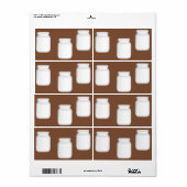 Witte potten op bruin etiket (Full Sheet)