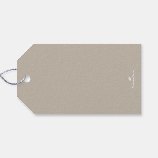 Witte Prettig Kerstfeest Cadeaulabel (Achterkant Horizontaal)