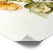 Witte Primrose Flowers Art Print Poster (Hoek)