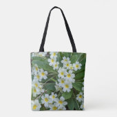 Witte Primroses Floral Tote Bag (Achterkant)