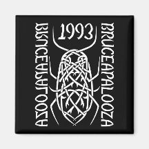 Witte Print Vierkante Magneet