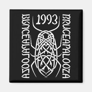 Witte Print Vierkante Magneet