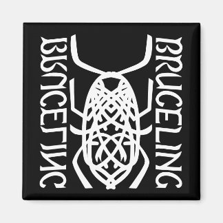 Witte Print Vierkante Magneet