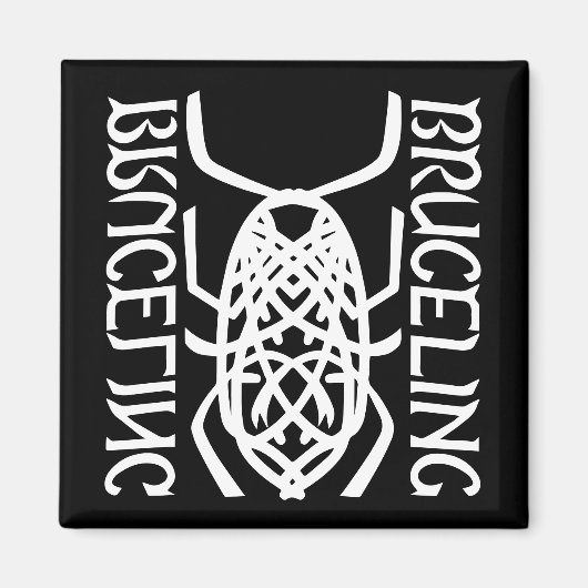 Witte Print Vierkante Magneet (Voorkant)