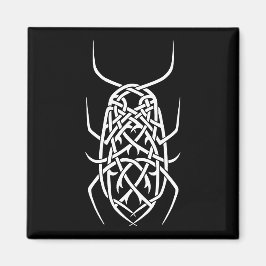 Witte Print Vierkante Magneet