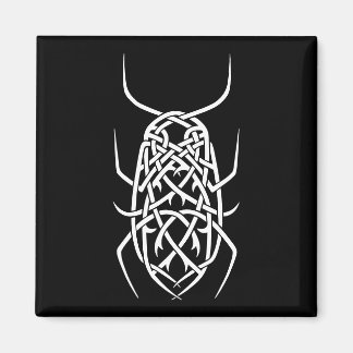 Witte Print Vierkante Magneet