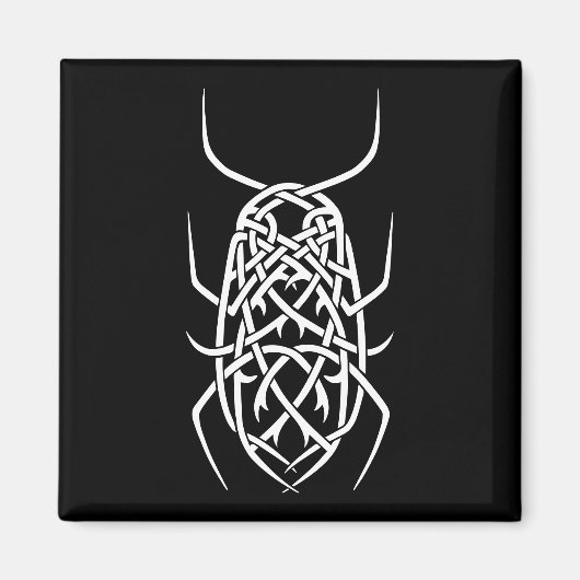 Witte Print Vierkante Magneet (Voorkant)