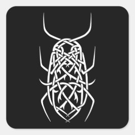 Witte Print Vierkante Sticker