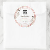 Witte Product Labels met Logo en Roos Gold Lijst (Tas)