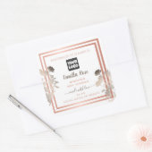 Witte Product Labels met Logo en Roos Gold Lijst (Envelop)