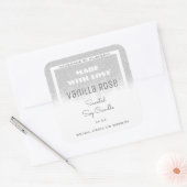 Witte Product Verpakking Etiketten Zilveren Glitte (Envelop)