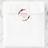 witte productetiketten met bloemen ronde sticker (Tas)