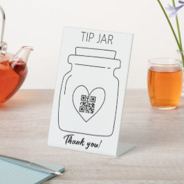 Witte, professionele QR-code digitale tip Reclamebord Met Voetstuk