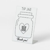 Witte, professionele QR-code digitale tip Reclamebord Met Voetstuk (Voorkant)