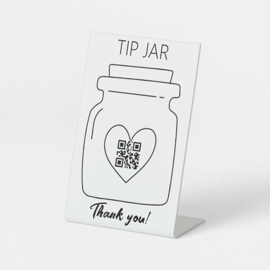 Witte, professionele QR-code digitale tip Reclamebord Met Voetstuk (Voorkant)