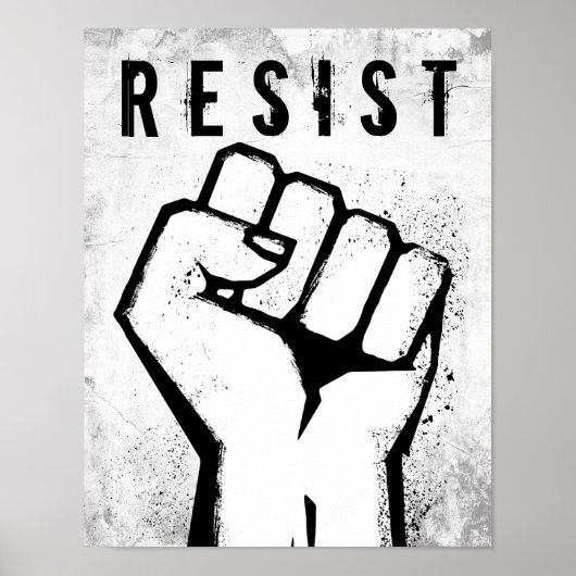 Witte Protests Vuist Poster (Voorkant)