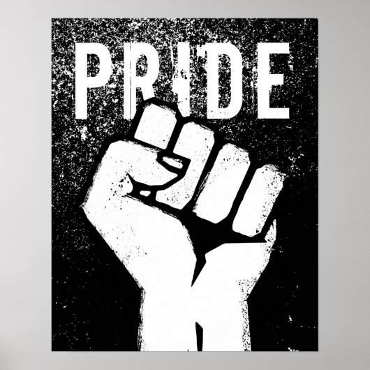 Witte Protesvuist Poster (Voorkant)