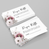 Witte Pruim Bloemenluier Raffle Baby shower Informatiekaartje