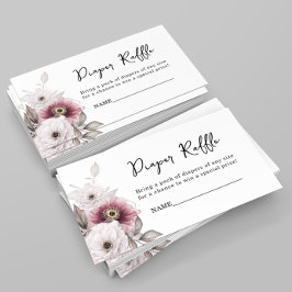 Witte Pruim Bloemenluier Raffle Baby shower Informatiekaartje