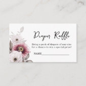 Witte Pruim Bloemenluier Raffle Baby shower Informatiekaartje (Voorkant)