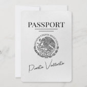 Witte Puerta Vallarta Passport bruiloft Kaart (Achterkant)