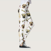 Witte Pug Print Leggings (Rechts)