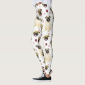 Witte Pugs Print Leggings (Links)