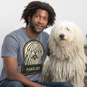 Witte Puli of Komondor Schattigee Mop Dog met Drea T-shirt