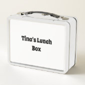 Witte Pup Metalen Lunchbox (Achterkant)