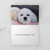 WITTE PUP MISS YOU KAART (Binnen)