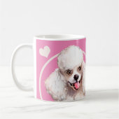 Witte puppy Dog elke snack die je maakt Koffiemok (Links)