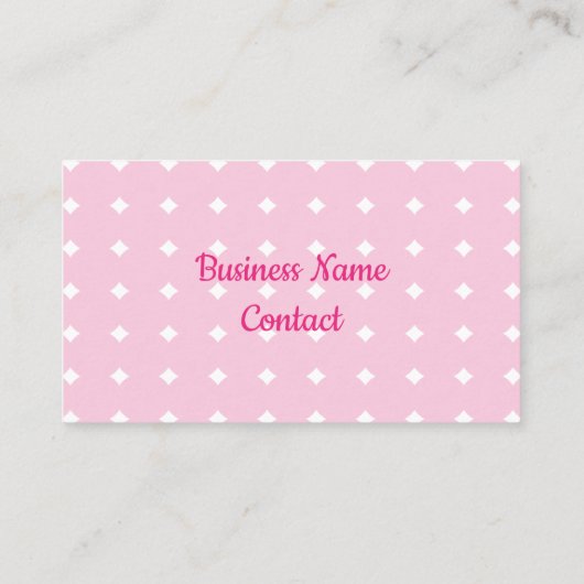 Witte puppy dog met carf roze zakje visitekaartje (Achterkant)