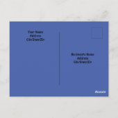 Witte puppy Dog met kleurrijk karf blauw Briefkaart (Achterkant)