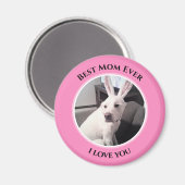 Witte puppy dog met paasmaaltijd magneet (Voorkant / Achterkant)