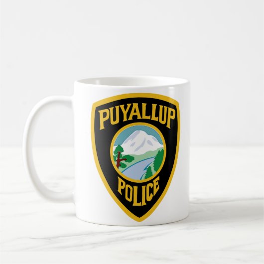 Witte Puyallup Politie Mok (Links)