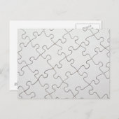 Witte puzzel briefkaart (Voorkant / Achterkant)
